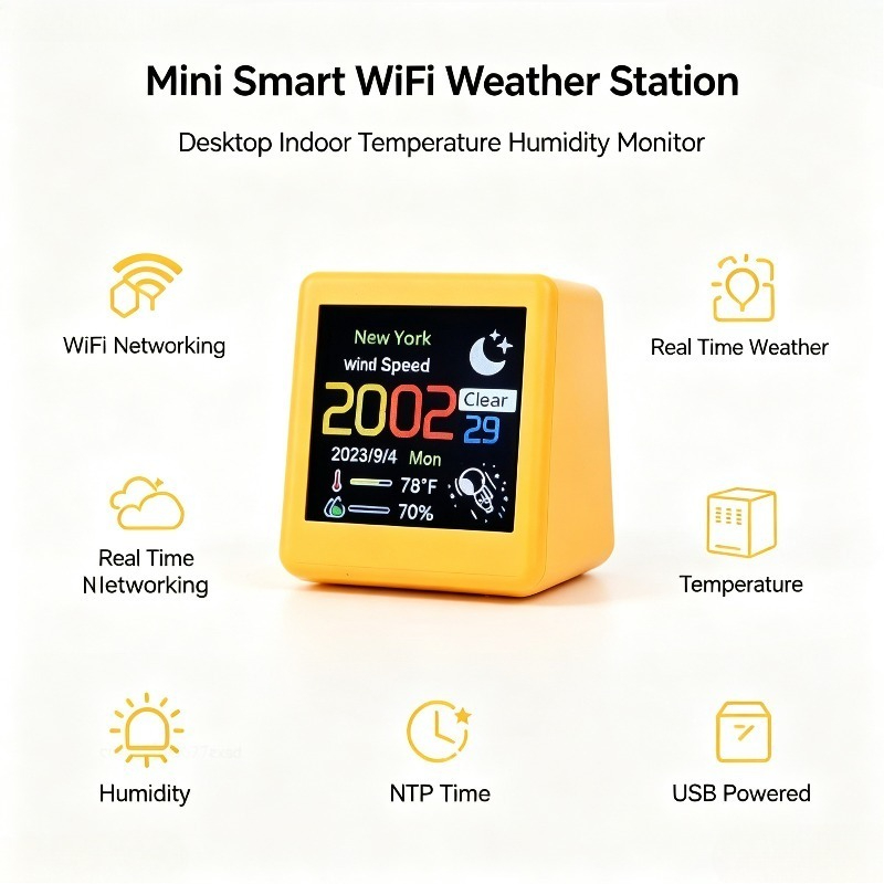 Mini przenośna inteligentna st – Weather Station Indoor recenzja i cena