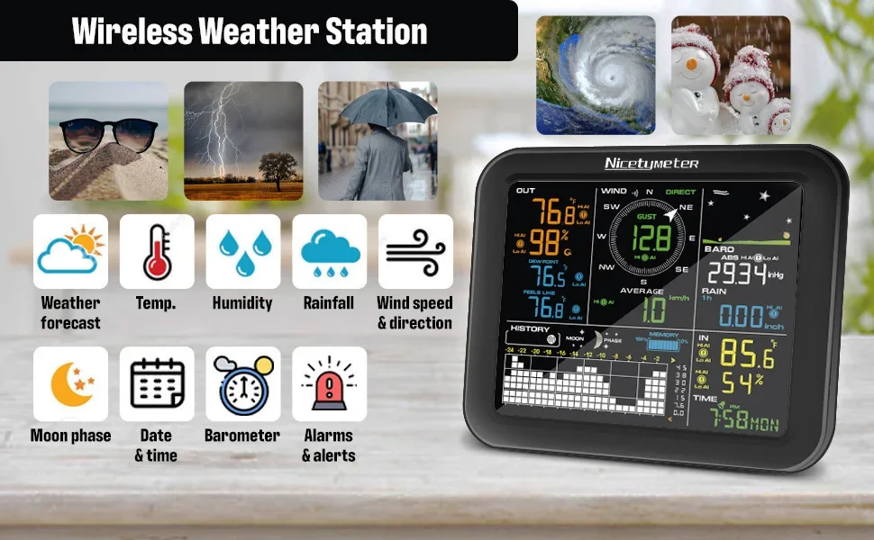 Bezprzewodowa stacja pogodowa  – Weather Station Indoor recenzja i cena