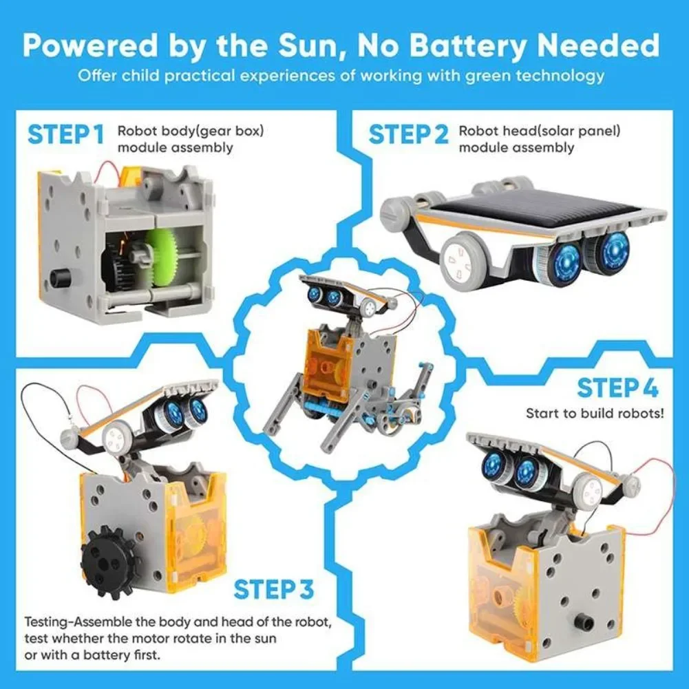 13 w 1 Robot zasilany energią  – Science Project Robot recenzja i cena